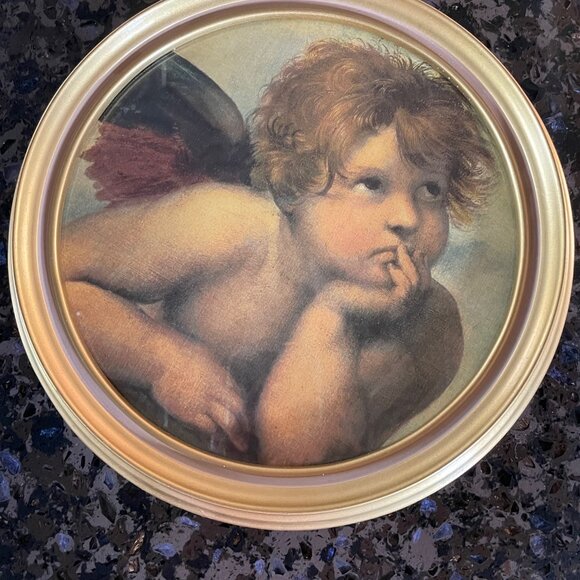 Raphael Cherubs Framed Art  2 Prints Angel of Sistine Chapel - Picture 4 of 6